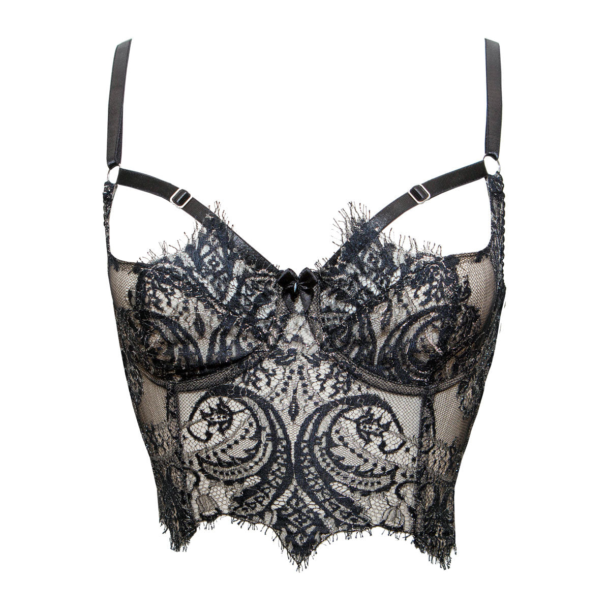 Cassiopeia Silver Longline French Lace Bra - Special Order – Karolina ...