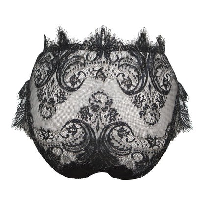Cassiopeia Silver High-Waist French Lace Brief - Special Order